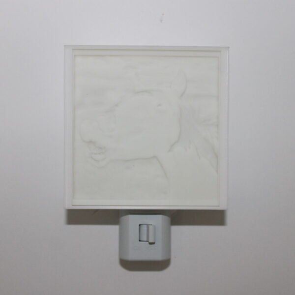 Horse Showing Teeth Photo Night Light Interior Decor with Removable Plate, Lithophane - Image 2